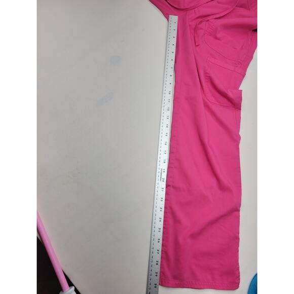 Cherokee Workwear Women S Drawstring Flare Scrub Pant Pink WW120 - Picture 3 of 16